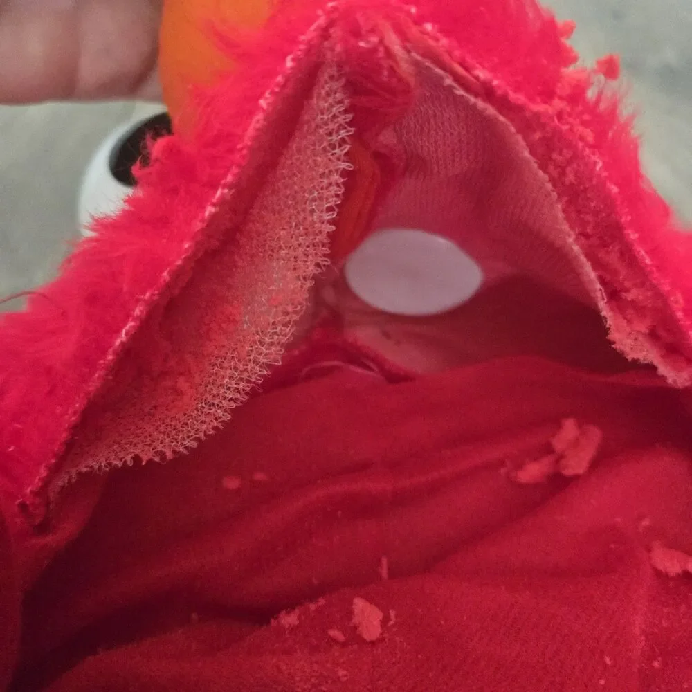 Vintage Sesame Street Elmo Costume Disguise Toddler SZ 2-4 Tickle Me Sound Belt
